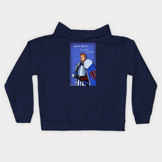 Alistair Theirin Kids Hoodie by SapphireAngelBunny